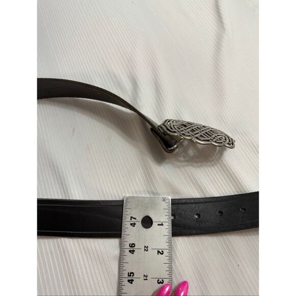 Miss Me Celtic Knot Black Leather Belt Size S/M/L See Measurements main image 6